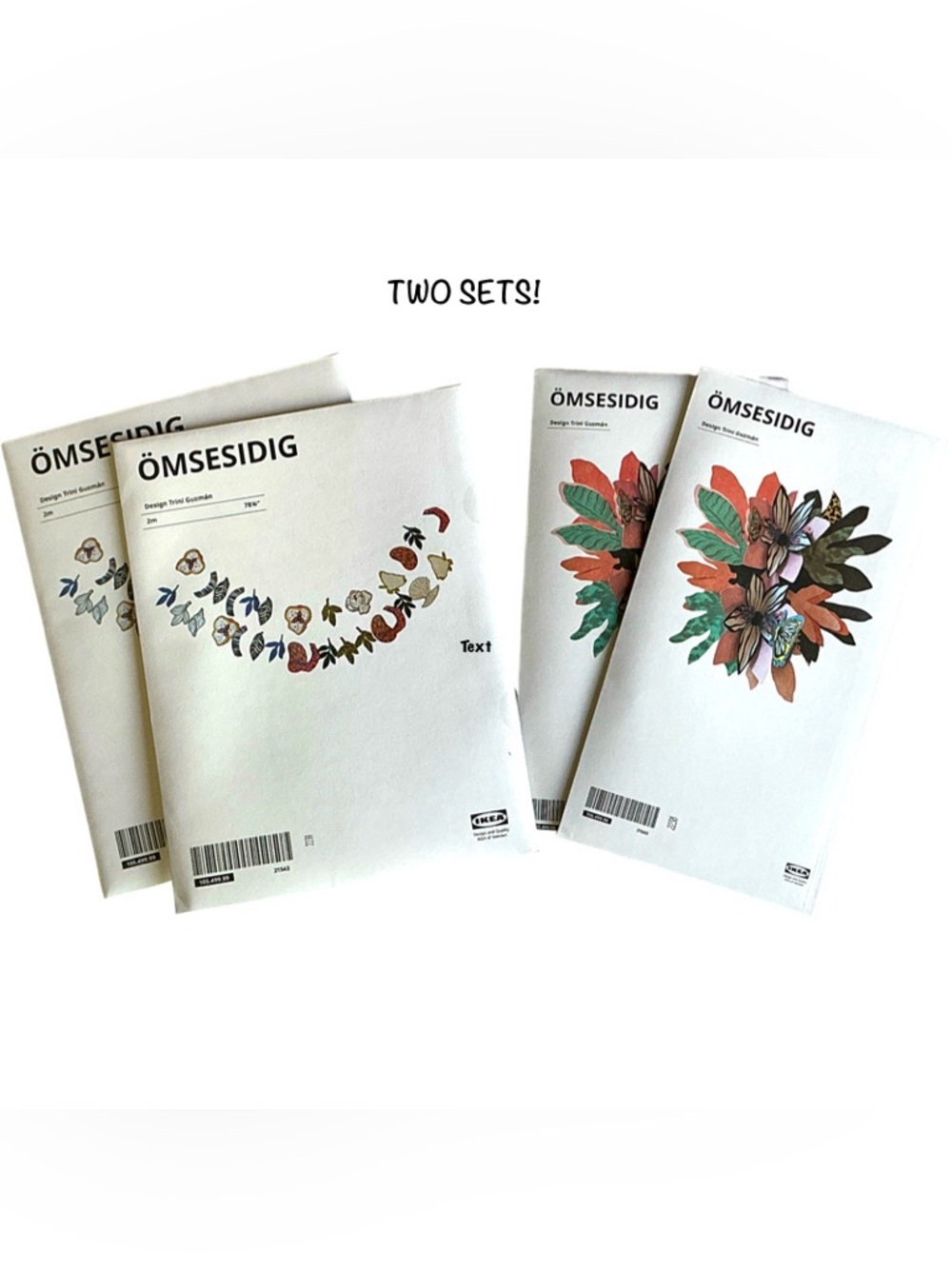 NWT TWO-SETS IKEA OMESIDIG PARTY COLLECTION BY TRINI GUZMAN!